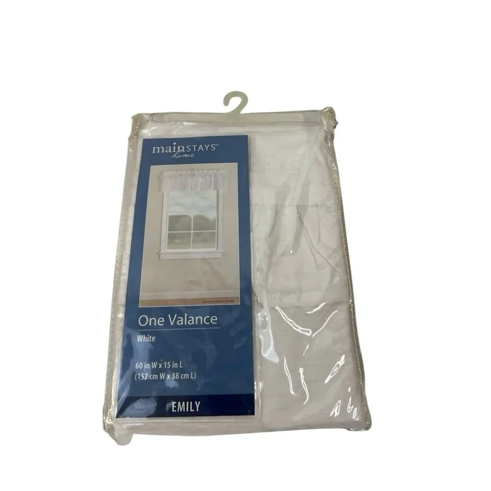 Mainstays one window valance white 